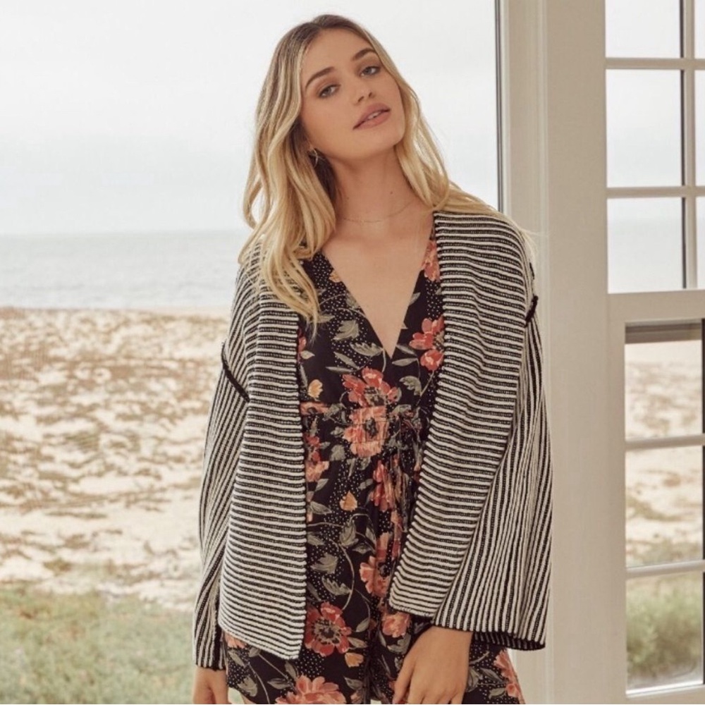 saltwater LUXE | Chunky Knit Striped Cardigan